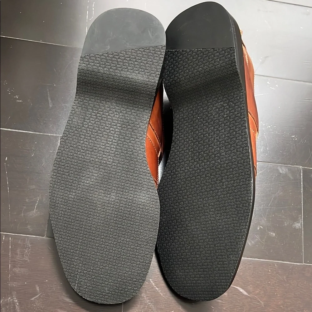 Cole Haan Slip On Sandals Men's Size 10.5 M Brown Leather Fisherman Huarache - Picture 9 of 13